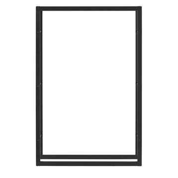 [en.casa] Brandhout rek houtopslag Täby 100x25x150 cm zwart, Verzenden