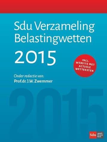 Sdu verzameling belastingwetten 2015 9789012394475, Zo goed als nieuw