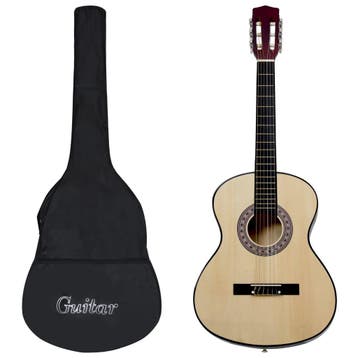 vidaXL Gitaar klassiek beginner met tas 4/4 39, Verzenden, Nieuw