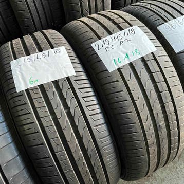 2 x Pirelli Cinturato P7 215-45-18 Zomerbanden 6mm, 18 inch, Ophalen of Verzenden, Band(en), Personenwagen
