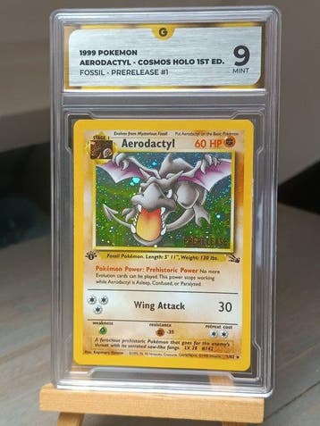 Pokémon - 1 Graded card - Aerodactyl First edition - GG 9 -, Nieuw