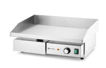 Hendi Bakplaat Glad | Budget Line | RVS | 3000W | 220–240V |, Ophalen of Verzenden, Nieuw in verpakking