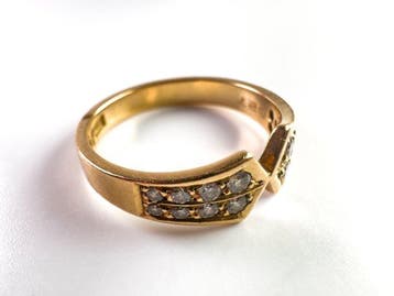 Ring - 18 karaat Geel goud - 0.27ct. tw. Diamant, Nieuw