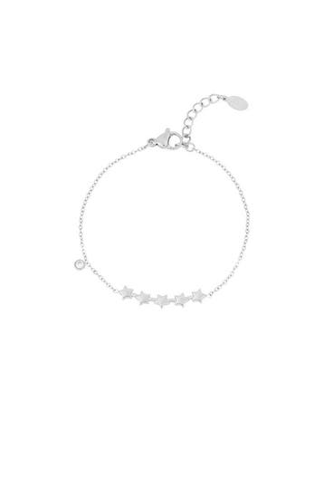 Shining stars armband (Charme armbanden, Armbanden), Verzenden, Nieuw, Zilver, Overige materialen