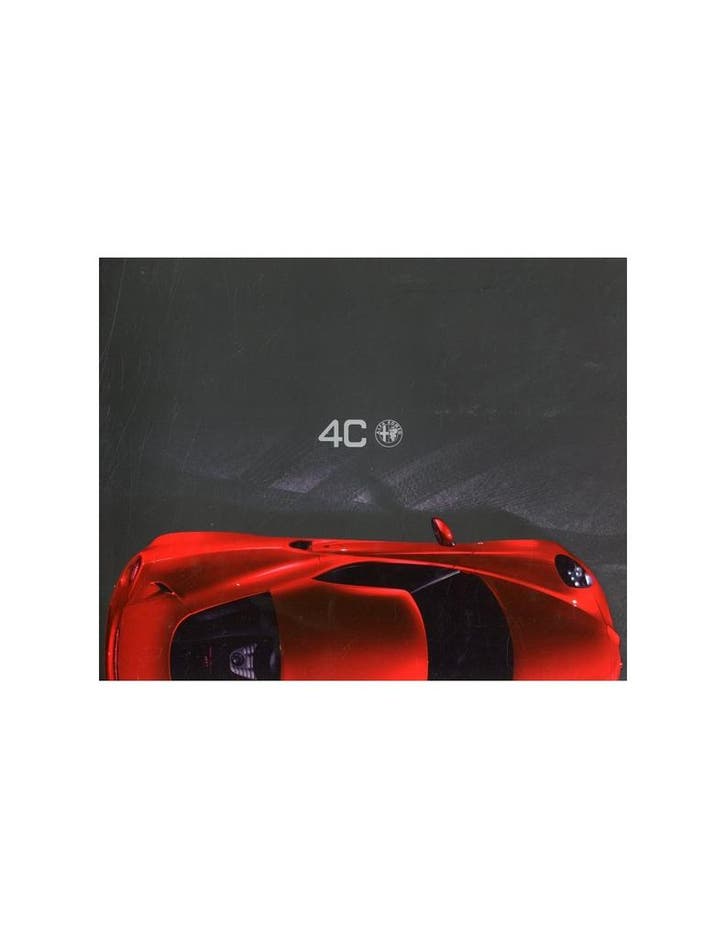 2013 ALFA ROMEO 4C BROCHURE DUITS, Boeken, Auto's | Folders en Tijdschriften, Alfa Romeo
