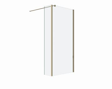 Douchewand met zijwand Silvo Helder glas Mat Goud, Verzenden, Nieuw