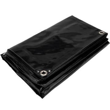 3,5x6 Afdekzeil PVC 650gr - Gitzwart 9005 - zeilringen ieder, Ophalen of Verzenden, Nieuw, 15 m² of meer, Zeil