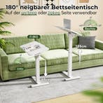 Laptoptafel - Bijzettafel - Verstelbaar - Op wielen - Wit -, Verzenden, Zo goed als nieuw