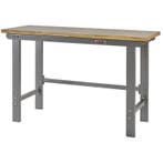 Werkbank grijs 150 cm met hardhouten blad - open model, Ophalen of Verzenden, Nieuw