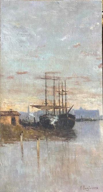 Pietro Fragiacomo (1856-1922), Reca firma - Venezia
