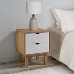vidaXL Nachtkastje OTTA 45x39x57 cm massief grenenhout bruin, Minder dan 45 cm, Verzenden, Nieuw, 55 tot 70 cm