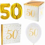 50 & Fabulous set goud met wit XL, Verzenden, Nieuw, Versiering, Abraham of Sarah