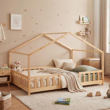 [en.casa] Kinderbed Treviolo met uitvalbeveiliging 140x200 c, Verzenden, Nieuw