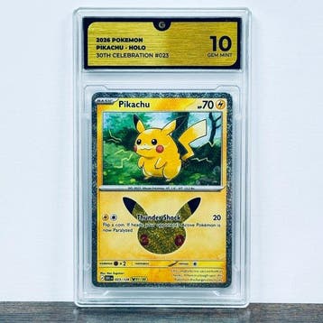 Pokémon Graded card - Pikachu 023 - 30th Anniversary –, Nieuw