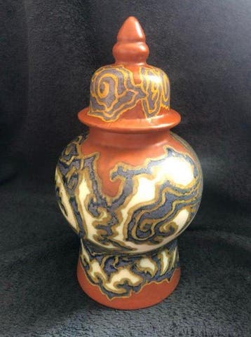 Plateelbakkerij Zuid-Holland - Vaas - Plateel - Decor, Antiek en Kunst, Antiek | Glas en Kristal