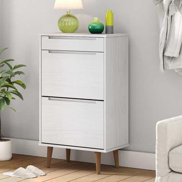 vidaXL Schoenenkast MOLDE 59,5x35x103 cm massief grenenhout, Verzenden, Nieuw