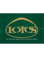 1985 LOTUS PROGAMMA BROCHURE ENGELS, Nieuw, Author