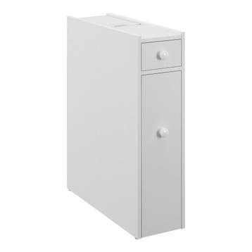 Niskast badkamerkast met 2 lades 58x16x48 cm wit, Verzenden, Nieuw