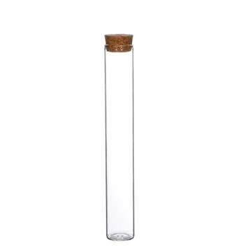 Reageerbuisjes glas met kurk 20 cm Ø3 cm doos 6 stuks, Ophalen of Verzenden, Nieuw
