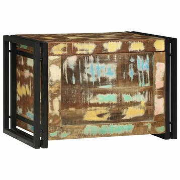 vidaXL Opbergbox Bruin en zwart 60 x 40 x 41 cm hergebruikt, Verzenden, Nieuw