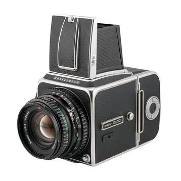 Hasselblad 500C/M body Zilver + Plannar 80mm f/2.8 T* (black, Verzenden, Gebruikt, Hasselblad