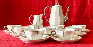 Michelaud frères Limoges, Limoges - Koffieservies (20) -, Antiek en Kunst