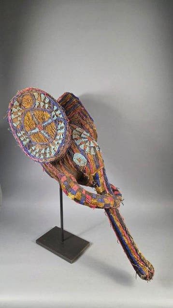 Houten olifantenmasker met kralen - Bamileke - Kameroen, Antiek en Kunst