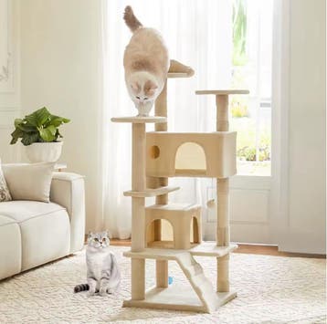 Kattenboom 137 cm –Krabpaal met Grot, Hangmat en Platforms, Verzenden, Nieuw