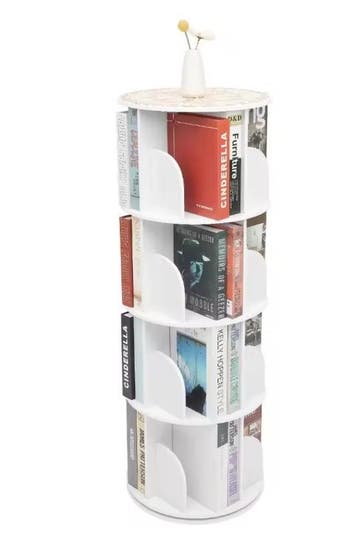 Draaibare Boekenkast 4 Lagen – 360° Roterende Kast Wit, Huis en Inrichting, Kasten | Boekenkasten, Verzenden, Nieuw
