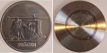 1989 Duitsland Probe einseitig Schadowfries Medaille Prae..., Verzenden