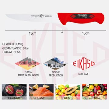 Eikaso Solingen Slagersmessenset – 2-delig – Rood Handva, Ophalen of Verzenden, Nieuw, Overige materialen