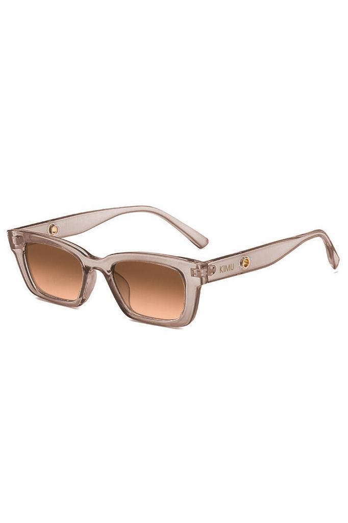 KIMU® Zonnebril Rechthoekig IKO Taupe Transparant Montuur Br, Sieraden, Tassen en Uiterlijk, Zonnebrillen en Brillen | Dames, Bruin