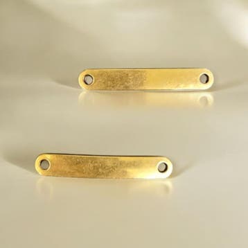 2 x metalen tussenzetsel link, blanco 44,5 x 7 x 1,5mm oo..., Ophalen of Verzenden, Nieuw, Tussenstuk of Tussenkraal