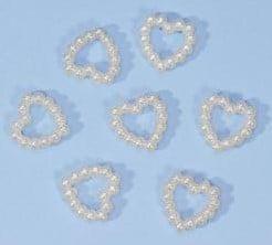 Hartje van pareltjes ca. 1 cm doosje 100 stuks, Ophalen of Verzenden, Nieuw