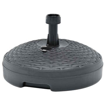 vidaXL Parasolvoet gevuld zand/water 20 L kunststof rattan, Verzenden, Nieuw, Minder dan 1 meter, Parasolvoet