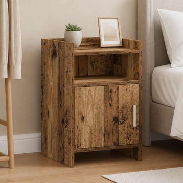 vidaXL Nachtkastjes Oud hout 40 x 36 x 60 cm Bewerkt hout, Huis en Inrichting, Minder dan 45 cm, Verzenden, Nieuw, 55 tot 70 cm