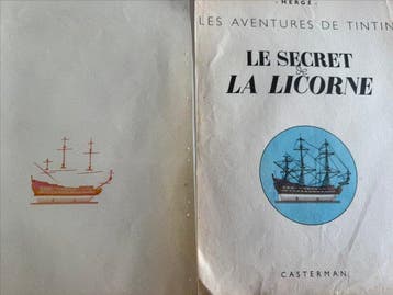 Tintin - Couverture album «  Le Secret de la Licorne «  -, Boeken, Nieuw