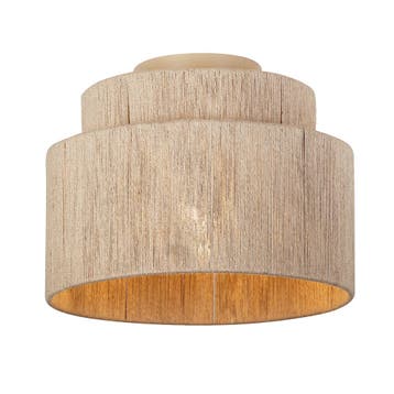Japandi plafondlamp bruin met touw - Smille, Verzenden, Nieuw, Metaal