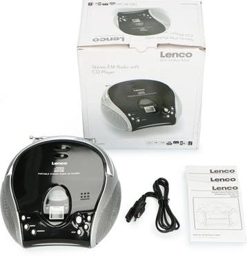 Lenco SCD-24 - Draagbare radio CD speler met AUX-uitgang - Z, Audio, Tv en Foto, Luidsprekers, Verzenden, Zo goed als nieuw