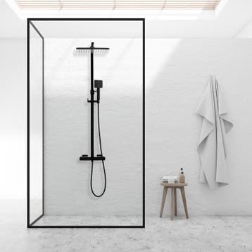 Douchepaneel Zwart | Regendouche | Nieuw | OP=OP, Ophalen of Verzenden, Nieuw, Rvs, Douche