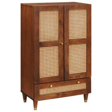 vidaXL buffetkast Bruin 60 x 33,5 x 100 cm Massief Mango, Minder dan 50 cm, Verzenden, 100 tot 150 cm, Nieuw