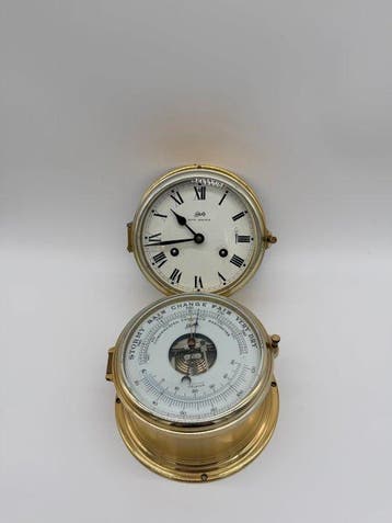 August Schatz Ships barometer (2) - Messing, Glas - Vintage, Antiek en Kunst