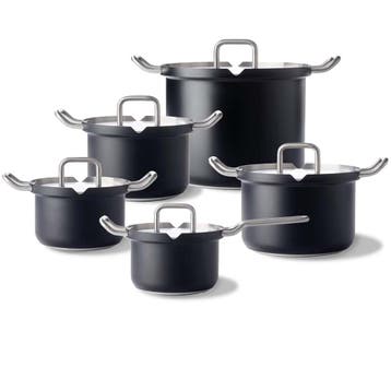 BK Q-linair Master Black Pannenset 5 delig | Retourdeal 50%, Verzenden, Nieuw
