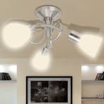 vidaXL Plafondlamp met glazen kappen voor 3 x E14 peertjes, Verzenden, Nieuw