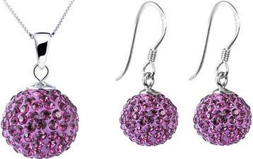 ESTOUS Sparkling Balls set, Ketting en Oorbellen Paars, Verzenden, Nieuw