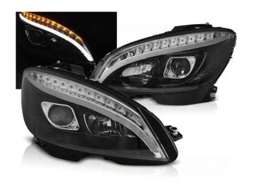 LED tube koplampen knipperlicht Black, Auto-onderdelen, Verlichting, Verzenden, Nieuw, Mercedes-Benz