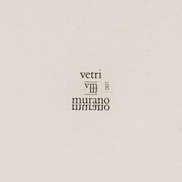 Vetri Murano Wit en Chroom Tafellamp, Huis en Inrichting, Lampen | Tafellampen, Ophalen of Verzenden, Nieuw