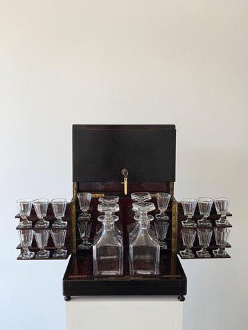 Drankservies - Antique French Napoleon III Cave à Liqueur /, Antiek en Kunst