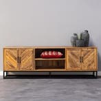 Tv-meubel Mangohout Sabia 180 cm, Verzenden, Nieuw, Overige houtsoorten, Industriële meubels