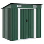 vidaXL Tuinschuur metaal groen, Verzenden, Nieuw